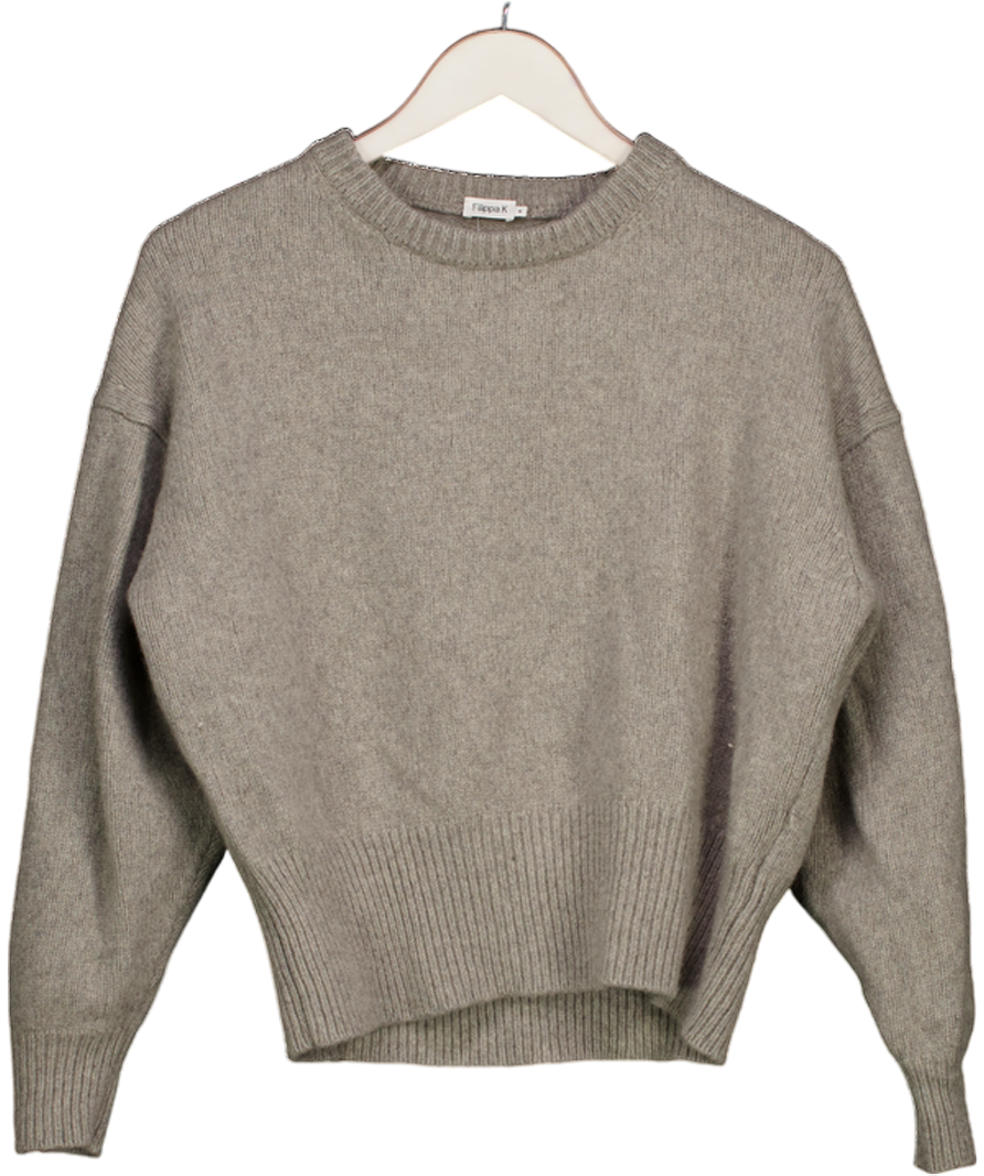 filippa K Grey Cashmere / Wool Blend Boxy Fit Sweater UK M