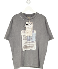 Hirono Grey Living Wild Scrapbook T-shirt UK L
