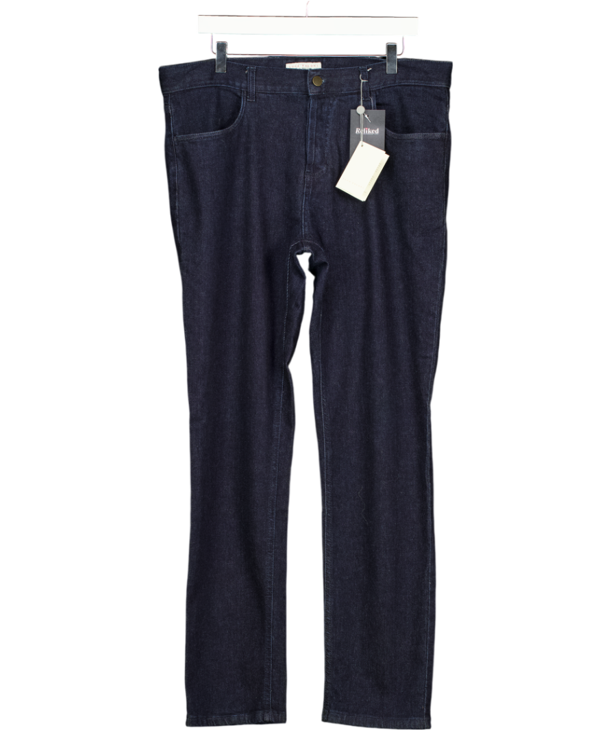 LUCA FALONI Dark Blue Cashmere Denim Jeans W34