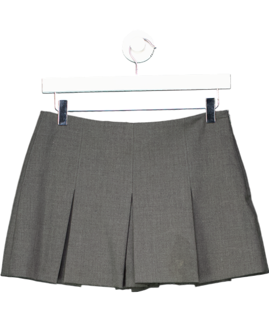 ZARA Grey Pleated Mini Skort UK S