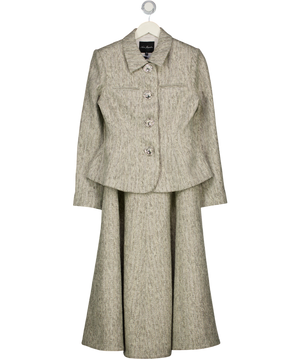 NANA JACQUELINE 2-piece Vanessa Grey Sparkle Tweed Blazer And Skirt Set UK M