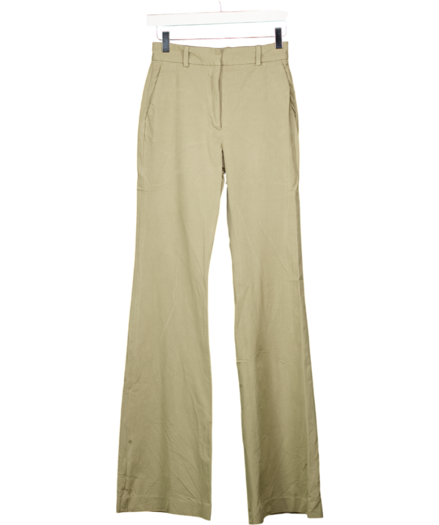 JOSEPH Olive Green Tafira Gabardine Stretch Trousers Fr32 UK 4