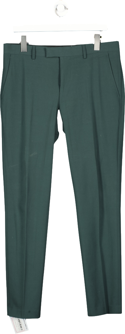 River Island Green Slim Fit Suit Trousers W32