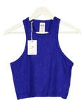 GYMSHARK Blue Adapt Fleck Seamless Midi Tank Top UK XXL