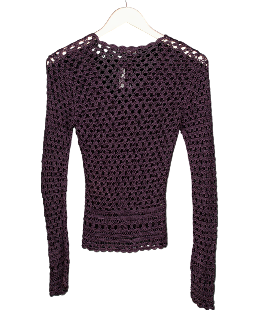 MANGO Black Crochet Knit Evening Cardigan UK M