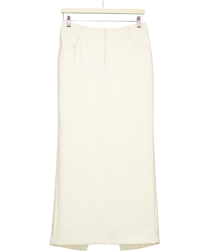 BOA Cream Mid Rise Effortless Maxi Skirt UK XS