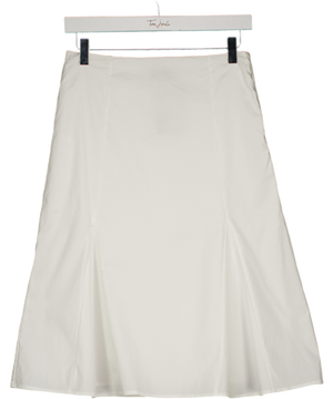 WHITE FOX White Midi Skirt UK XS