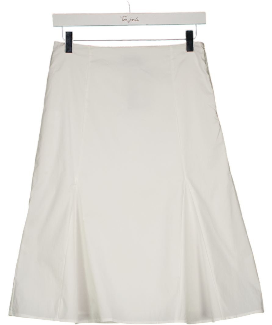 WHITE FOX White Midi Skirt UK XS