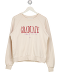 La Redoute Cream Crew Neck Embroidered Sweatshirt UK L