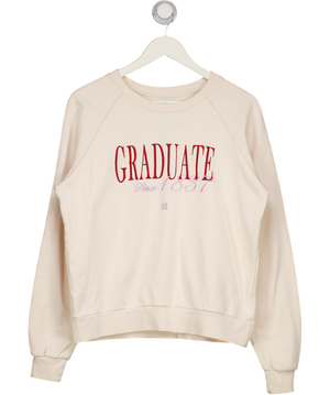La Redoute Cream Crew Neck Embroidered Sweatshirt UK L