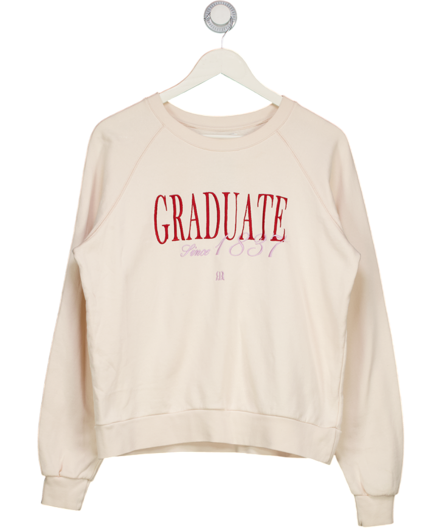 La Redoute Cream Crew Neck Embroidered Sweatshirt UK L