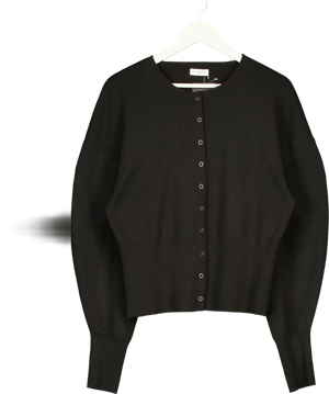 LOUNGE Black Ribbed Knitted Cardigan UK XXL