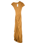 AYM Caramel Brown Venus Draped Maxi Dress UK S