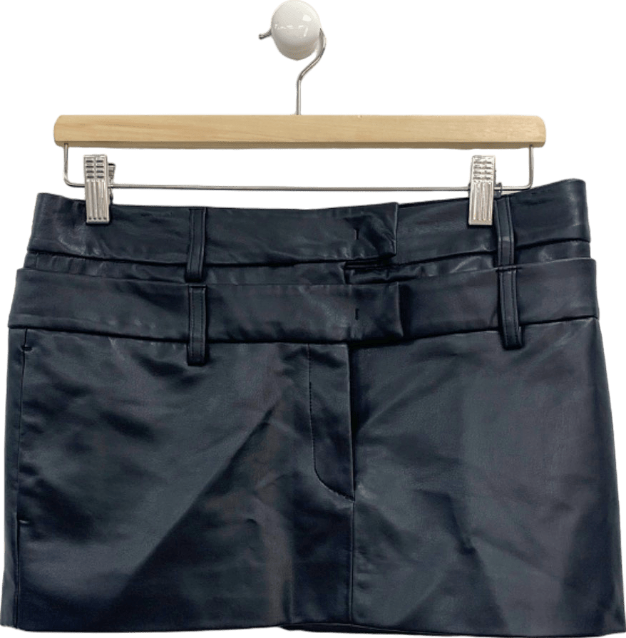 After Hours Black Mini Skirt UK M - Reliked