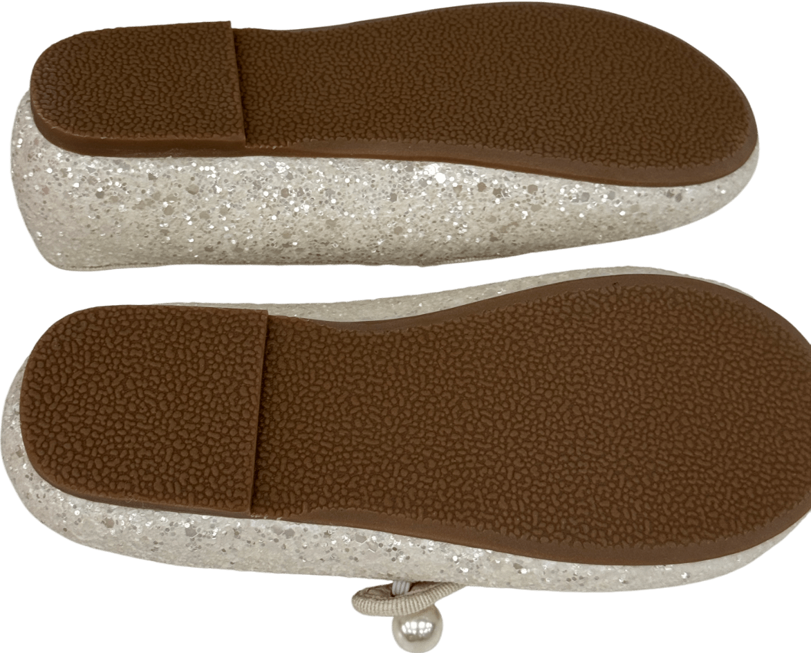 Age of Innocence Elin Glitter White Shoes UK 11.5 EU 30 👼 - Reliked