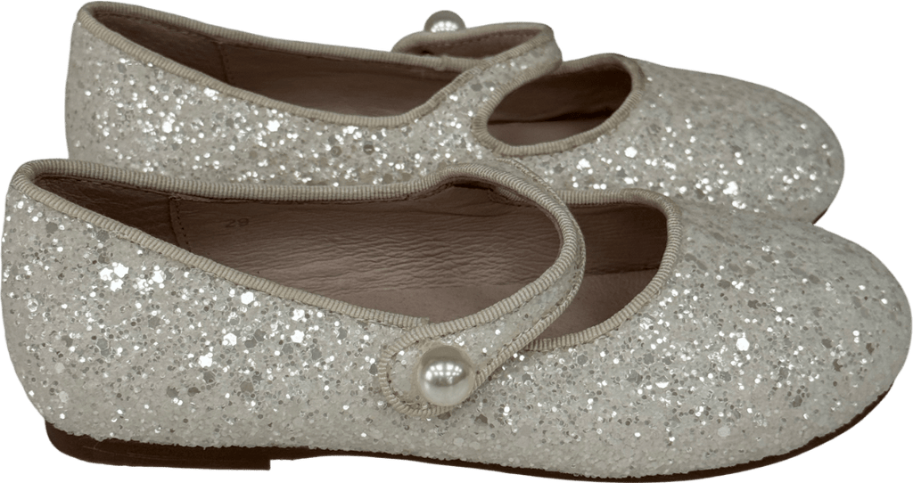 Age of Innocence Elin Glitter White Shoes UK 11.5 EU 30 👼 - Reliked