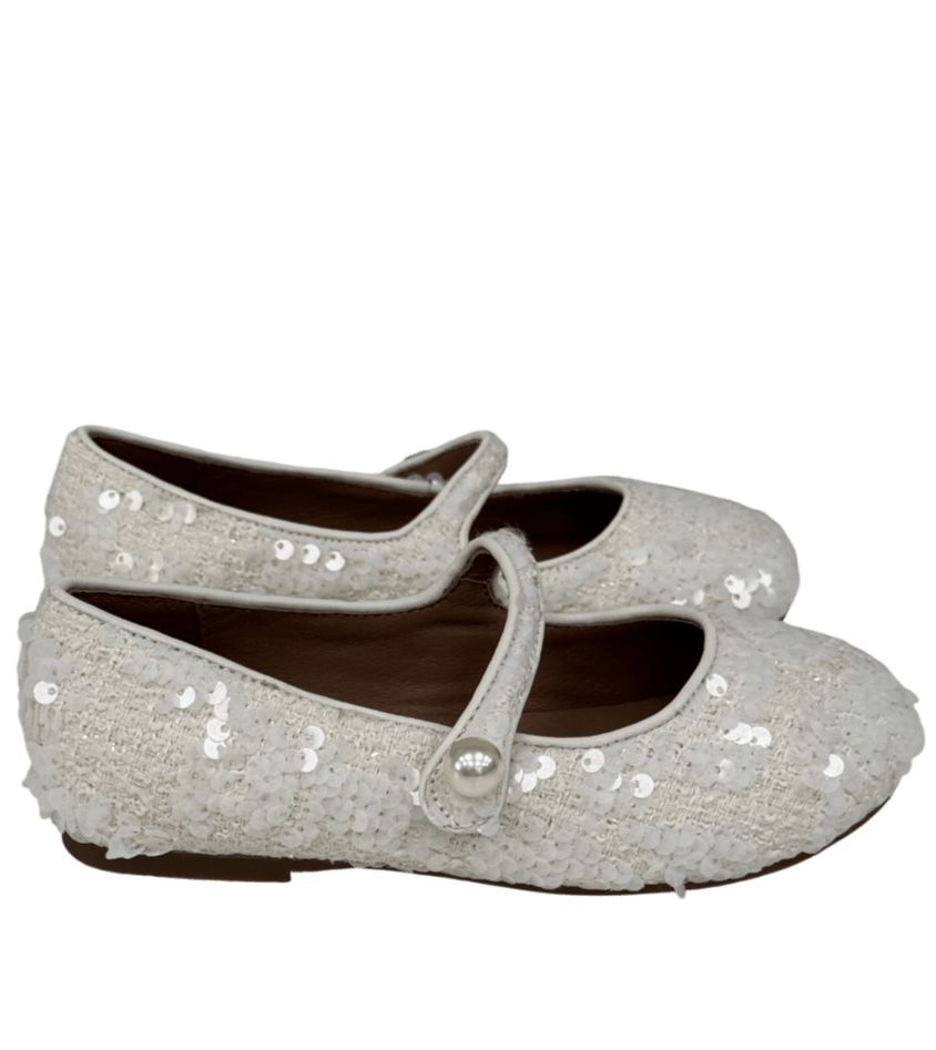 Age of Innocence Elin Sequins 2.0 White Shoes UK 11.5 EU 30 👼 - Reliked