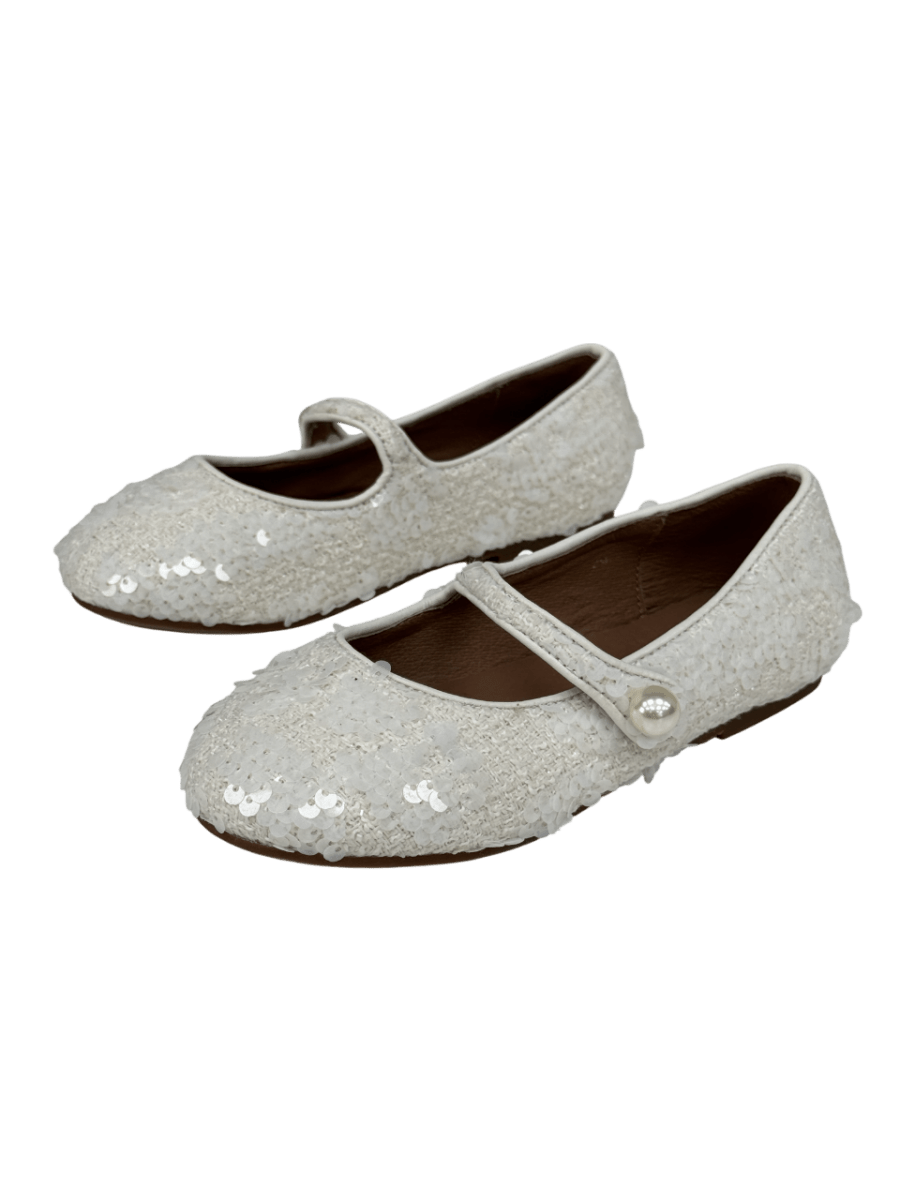 Age of Innocence Elin Sequins 2.0 White Shoes UK 11.5 EU 30 👼 - Reliked
