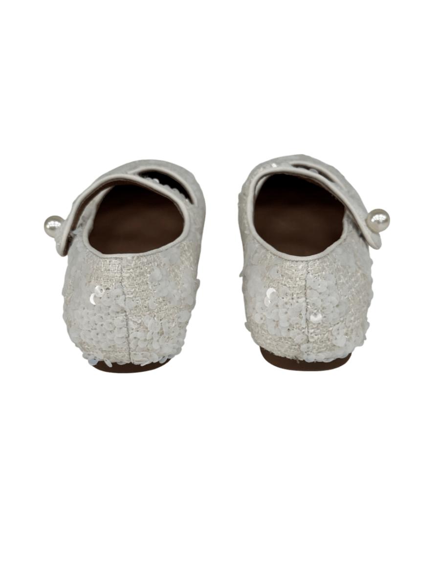 Age of Innocence Elin Sequins 2.0 White Shoes UK 11.5 EU 30 👼 - Reliked