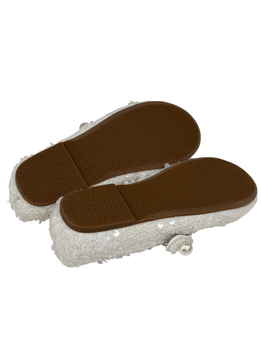 Age of Innocence Elin Sequins 2.0 White Shoes UK 11.5 EU 30 👼 - Reliked