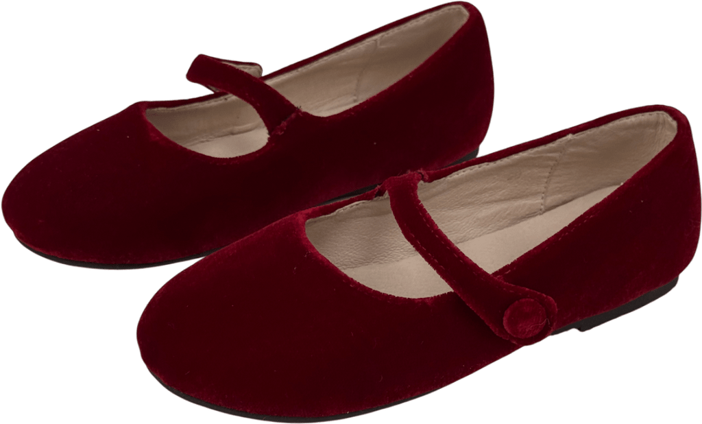 Age of innocence Elin Velvet Red Shoes UK 11.5 EU 30 👼 - Reliked