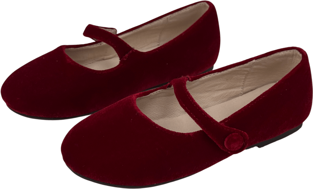 Age of innocence Elin Velvet Red Shoes UK 11.5 EU 30 👼 - Reliked