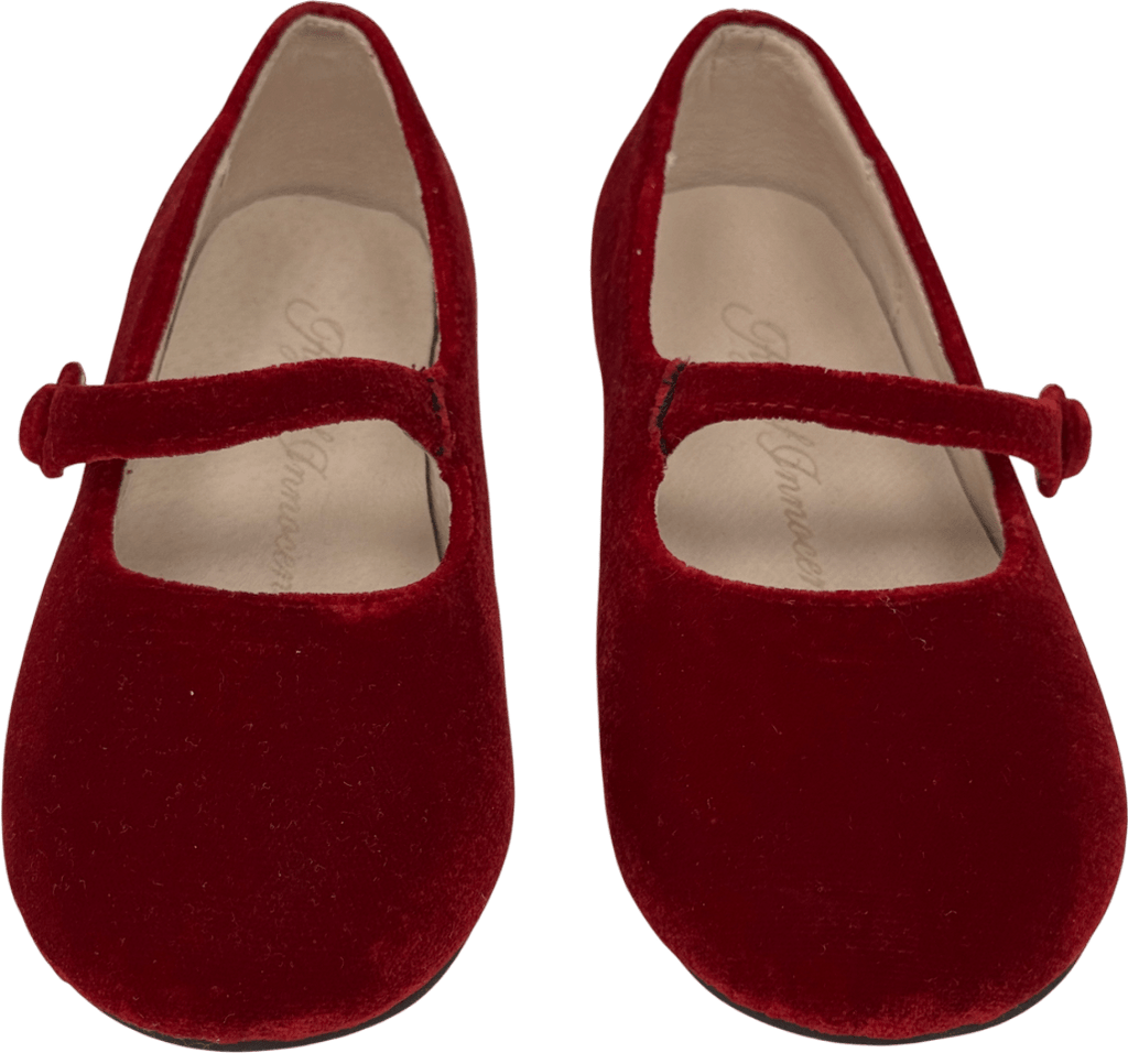 Age of innocence Elin Velvet Red Shoes UK 11.5 EU 30 👼 - Reliked