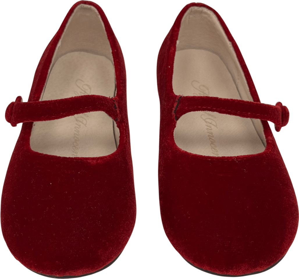 Age of innocence Elin Velvet Red Shoes UK 11.5 EU 30 👼 - Reliked