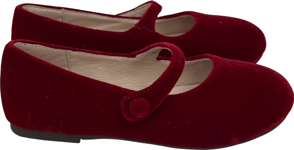 Age of innocence Elin Velvet Red Shoes UK 11.5 EU 30 👼 - Reliked