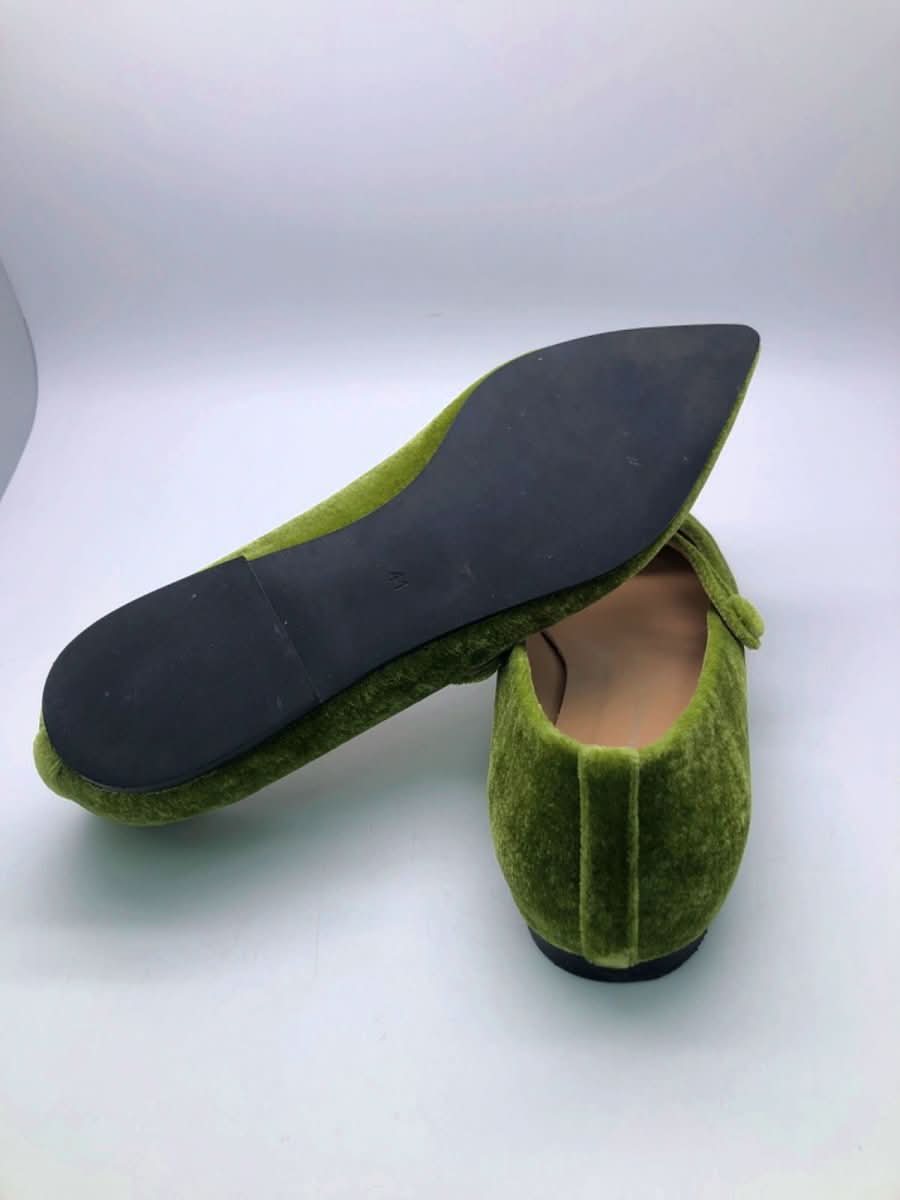 Age of Innocence Green Velvet Mary Jane Flats EU 41 UK 7.5 - Reliked