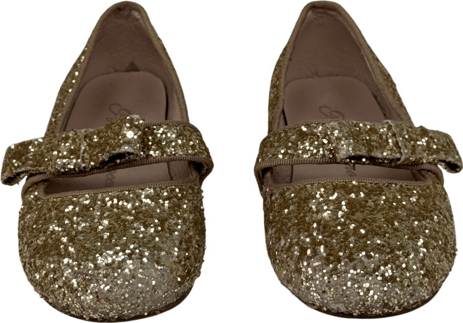 Age of Innocence Metallic Gold Mia Glitter Silver Shoes Sale Price UK 11 EU 29 👼 - Reliked