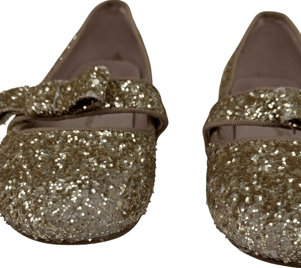 Age of Innocence Metallic Gold Mia Glitter Silver Shoes Sale Price UK 11 EU 29 👼 - Reliked