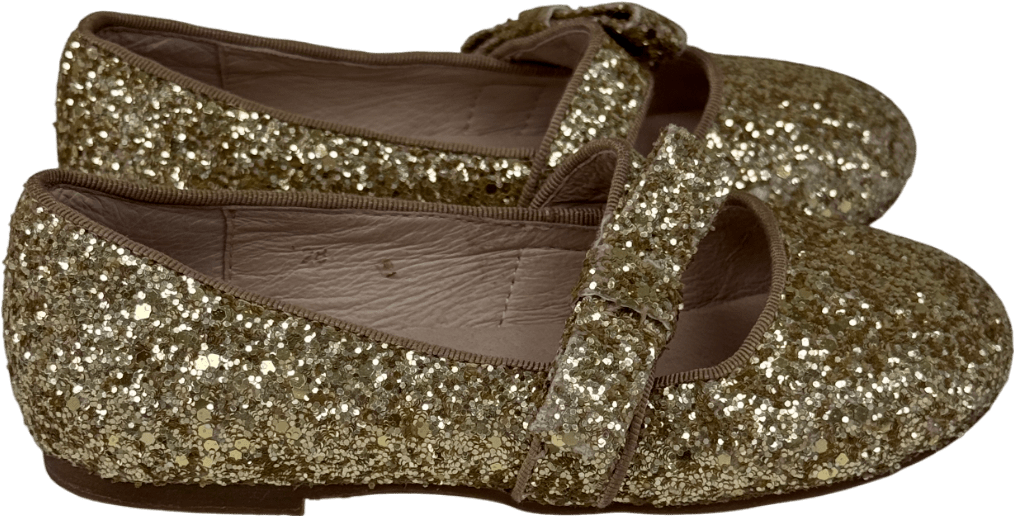 Age of Innocence Metallic Gold Mia Glitter Silver Shoes Sale Price UK 11 EU 29 👼 - Reliked