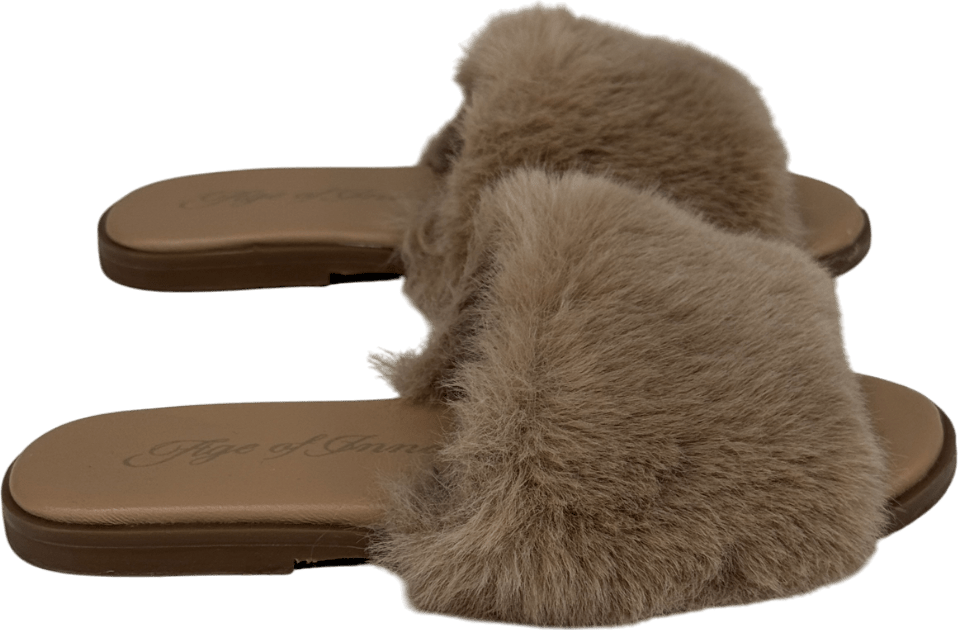 Age of Innocence Rosalie Beige Fur Mules UK 11.5 EU 30 👼 - Reliked