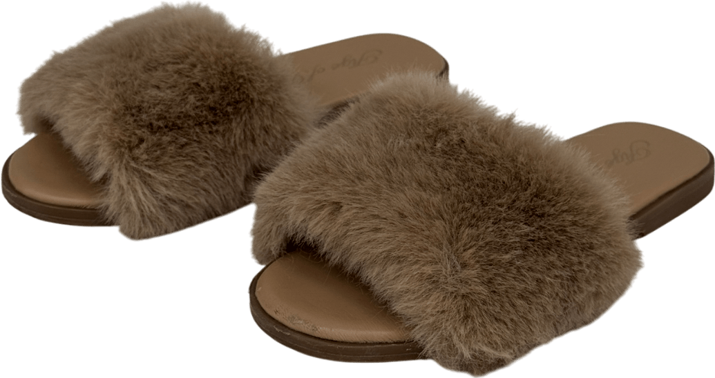 Age of Innocence Rosalie Beige Fur Mules UK 11.5 EU 30 👼 - Reliked