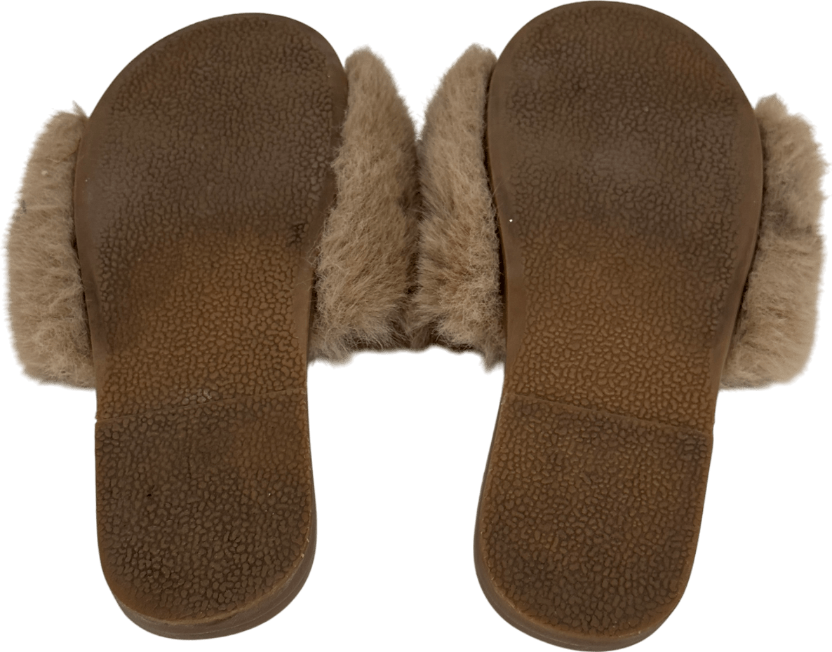 Age of Innocence Rosalie Beige Fur Mules UK 11.5 EU 30 👼 - Reliked