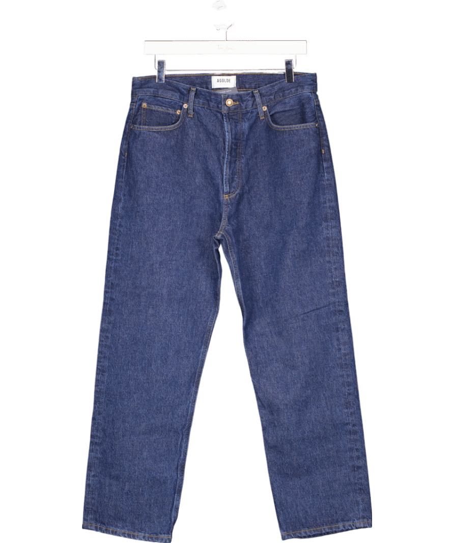 AGOLDE Blue 90s Pinch Waist High Rise Straight Jeans W29 - Reliked