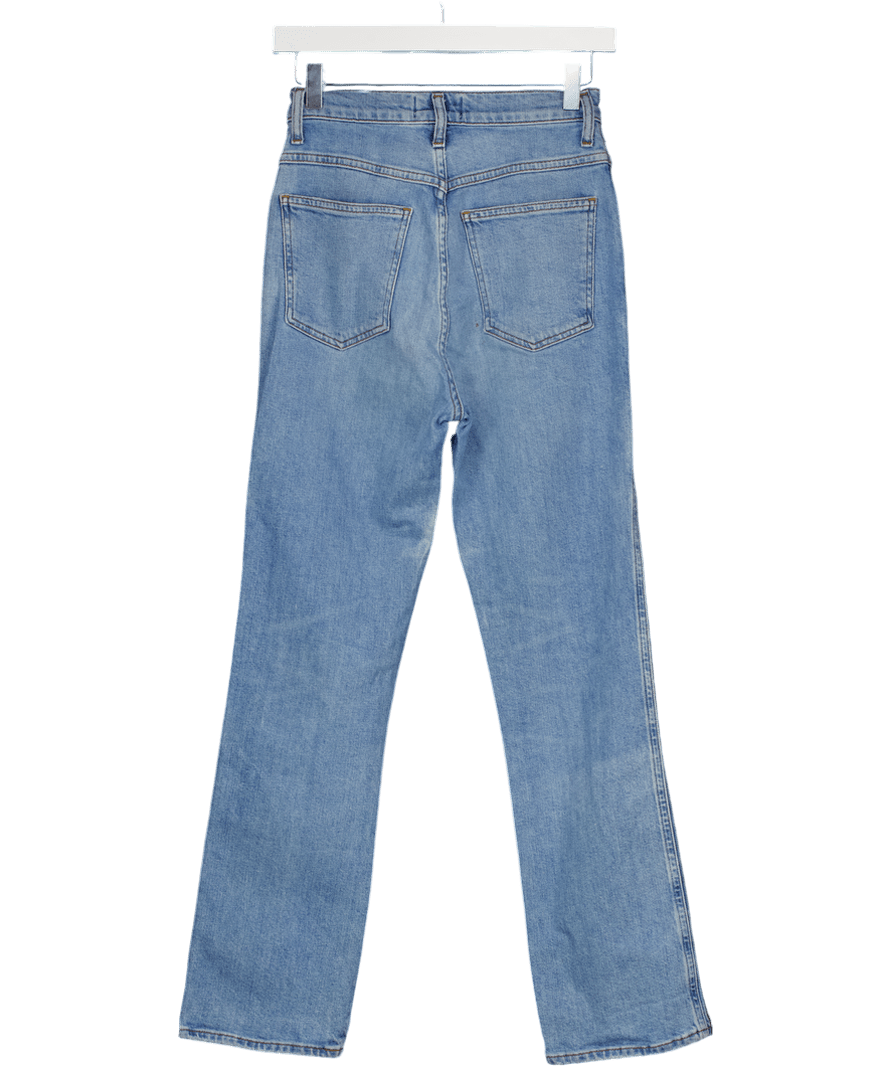 AGOLDE Blue Pinch Waist High Rise Kick Jeans W25 - Reliked