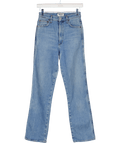 AGOLDE Blue Pinch Waist High Rise Kick Jeans W25 - Reliked