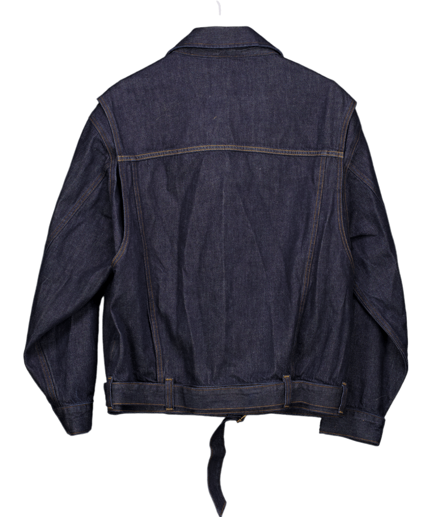 AGOLDE Dark Blue Merritt Belted Denim Oversize Jacket UK S - Reliked