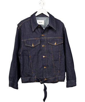 AGOLDE Dark Blue Merritt Belted Denim Oversize Jacket UK S
