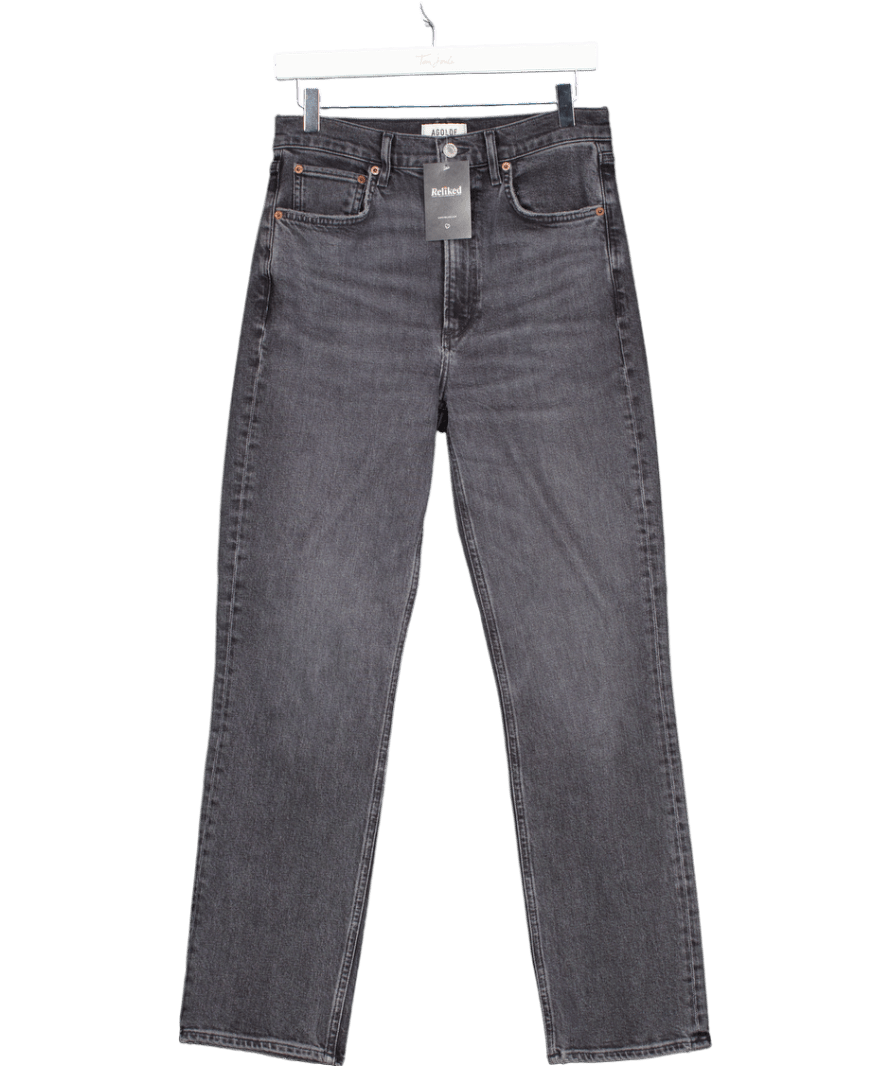 AGOLDE Grey Stovepipe High - rise Slim Jeans W27 - Reliked