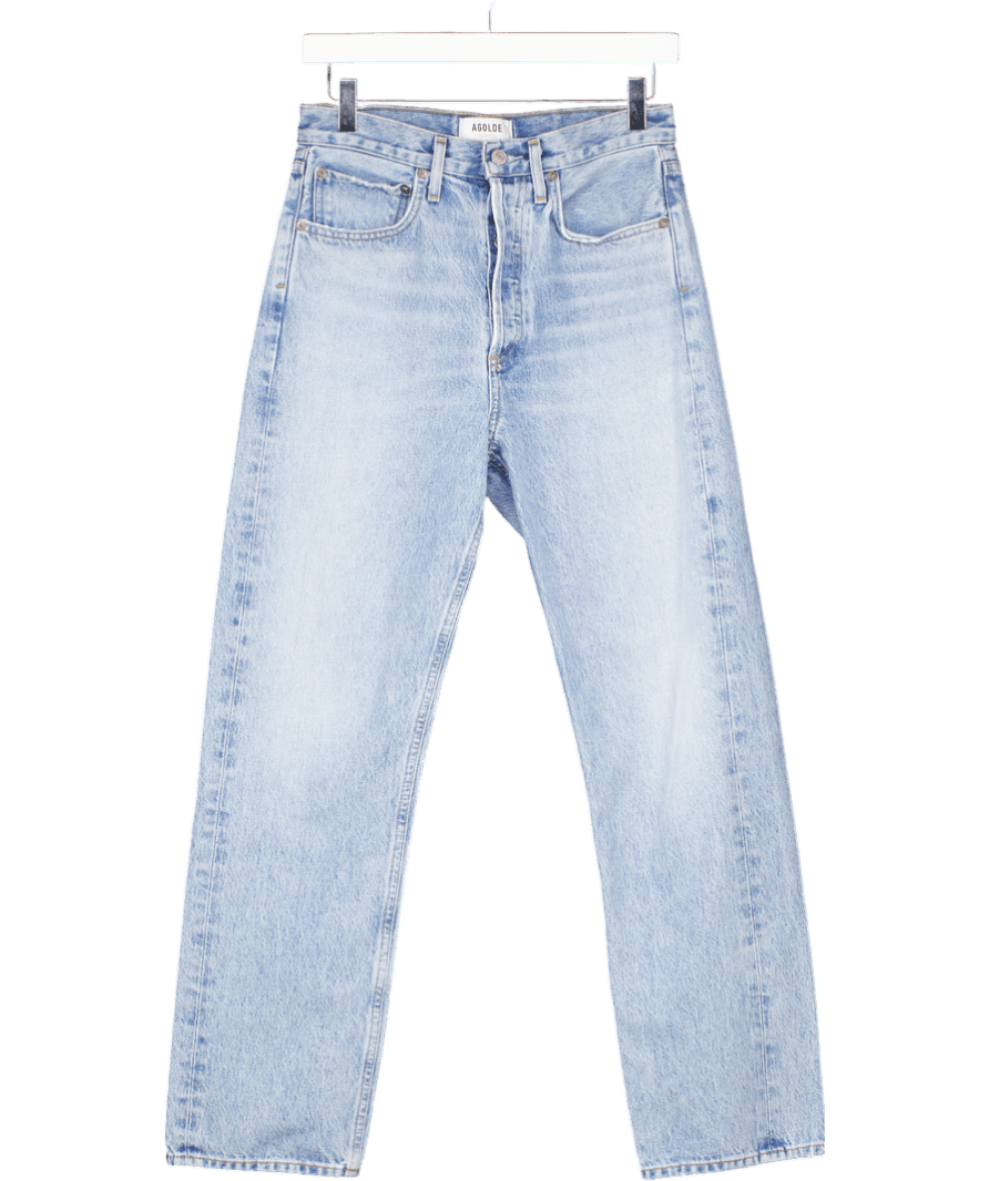 AGOLDE Light Blue '90s Pinch Waist High - rise Straight - leg Organic Jeans W25 - Reliked