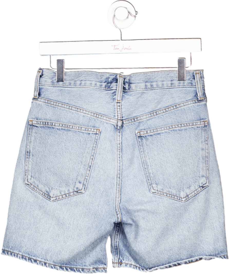 AGOLDE Light Blue Denim Criss Cross Shorts W25 - Reliked
