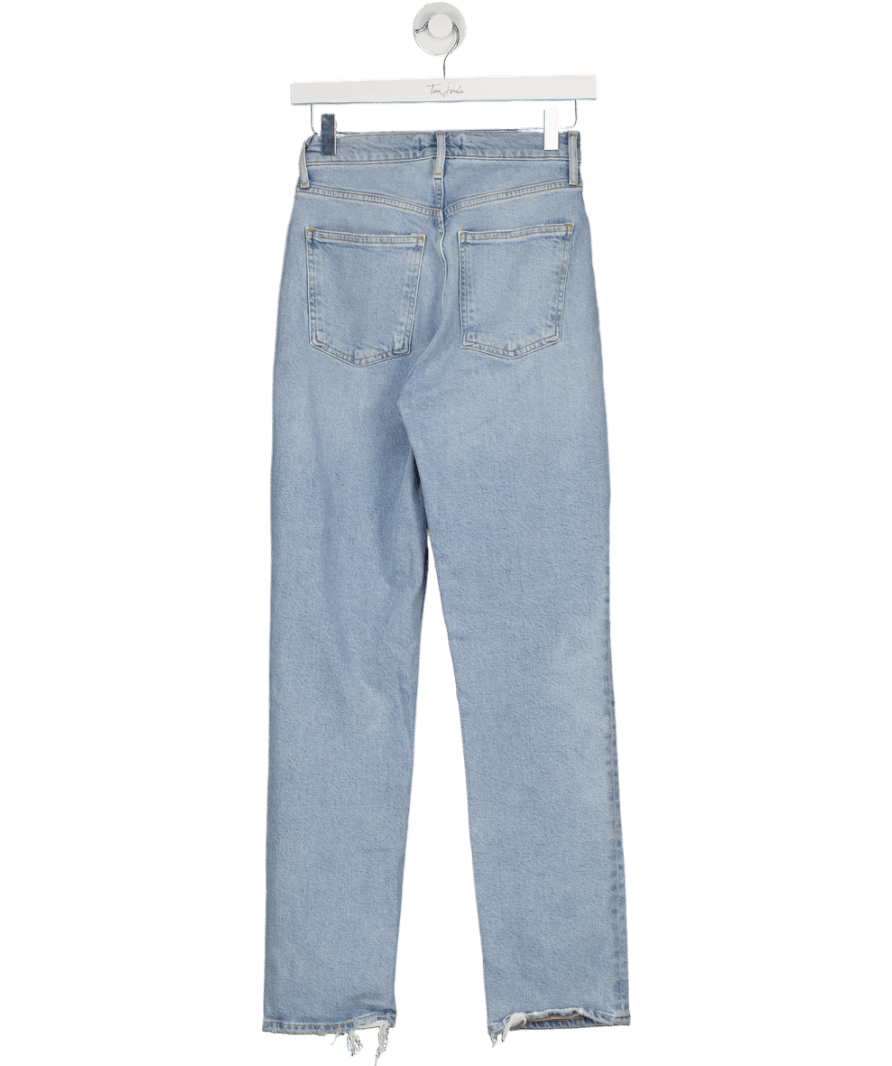 AGOLDE Light Blue Wash Highrise Stovepipe Jeans W24 - Reliked