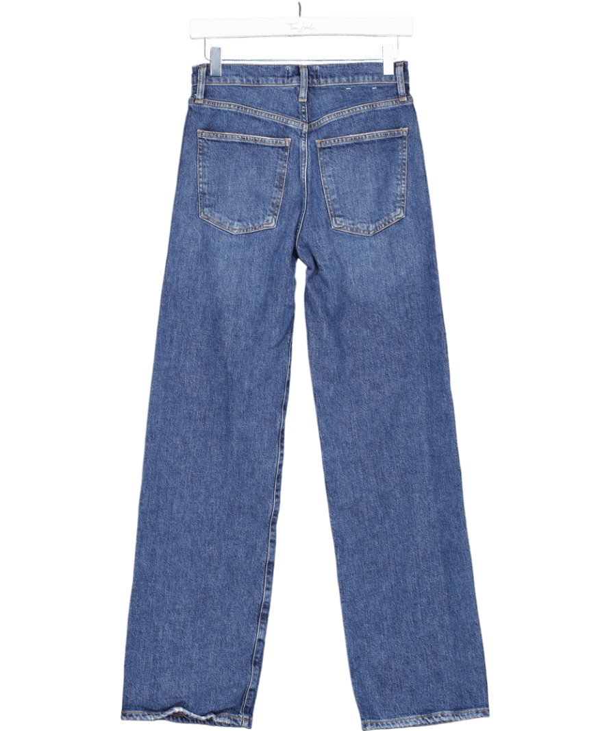 AGOLDE Mid Blue High Rise Relaxed Straight Leg W25 - Reliked