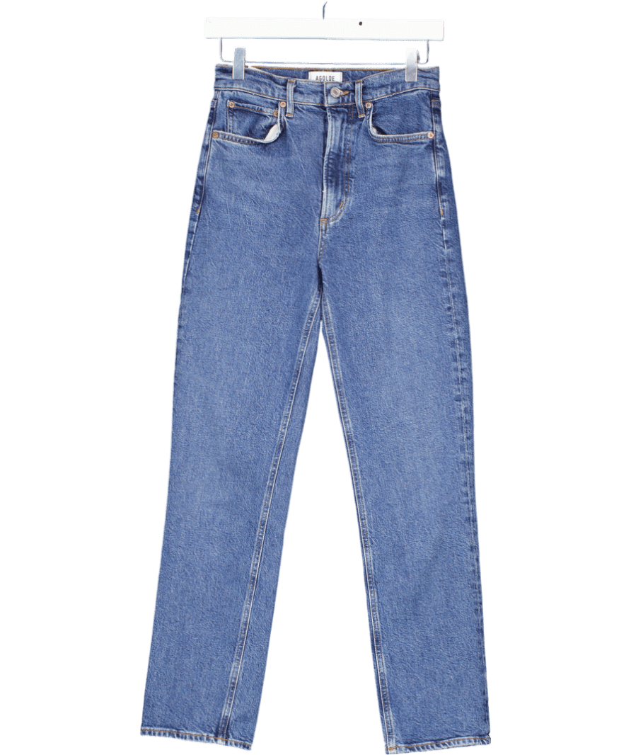 AGOLDE Mid Blue High Rise Stovepipe Jean W25 - Reliked