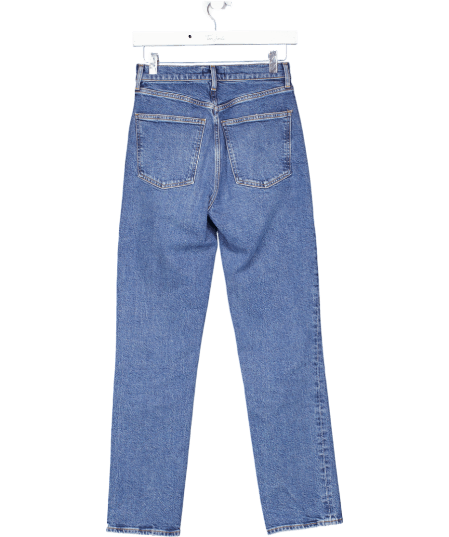 AGOLDE Mid Blue High Rise Stovepipe Jean W25 - Reliked