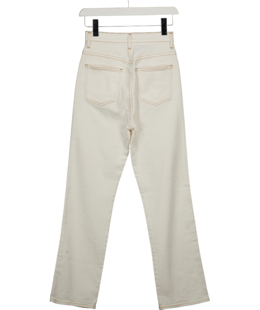 AGOLDE White 90's Straight - leg Mid - rise Cropped Denim Jeans W24 - Reliked