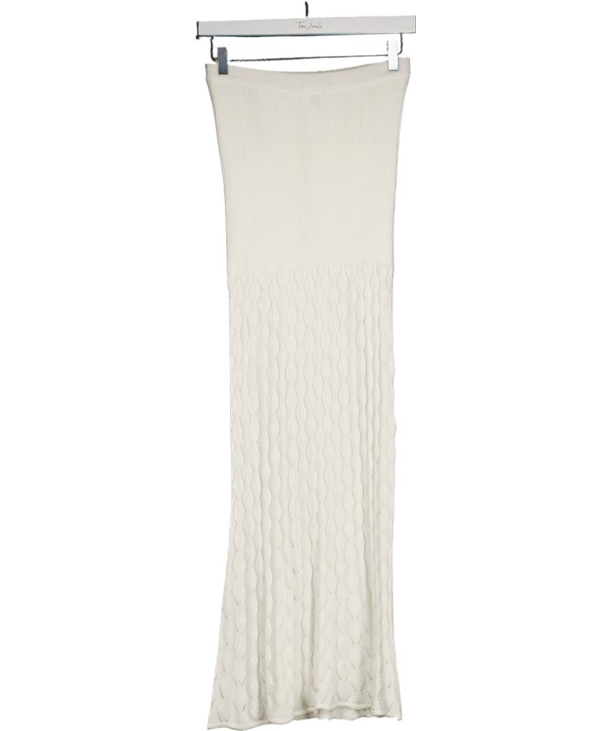Agua Bendita White Theodora Skirt Tales Maxi Skirt UK M - Reliked